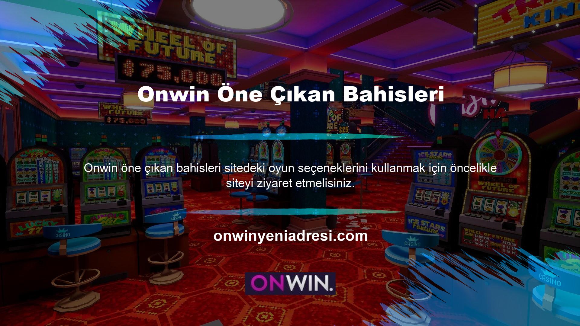Onwin Canlı Casino oyun seçeneğine ulaşmak için site ana sayfasında bulunan menü çubuğundan 'Canlı Casino' seçeneğine tıklayınız